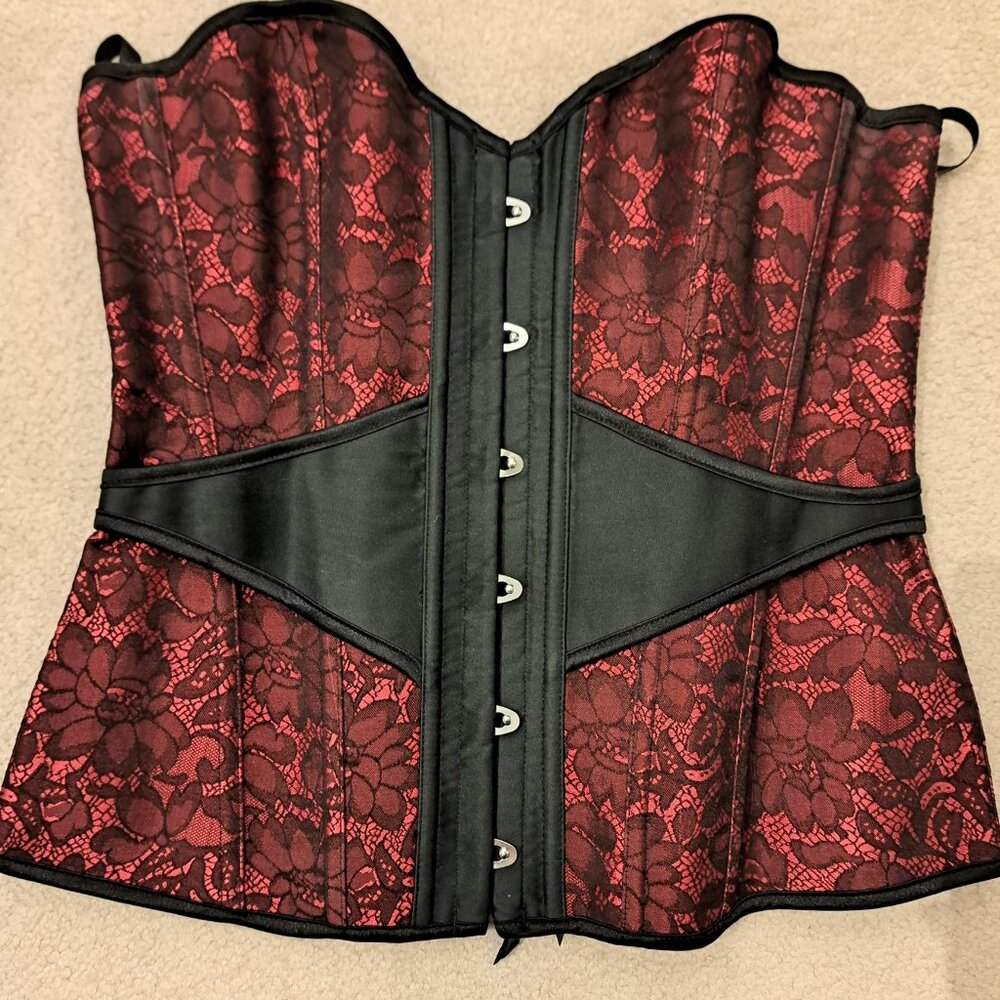 Satin and lace corset